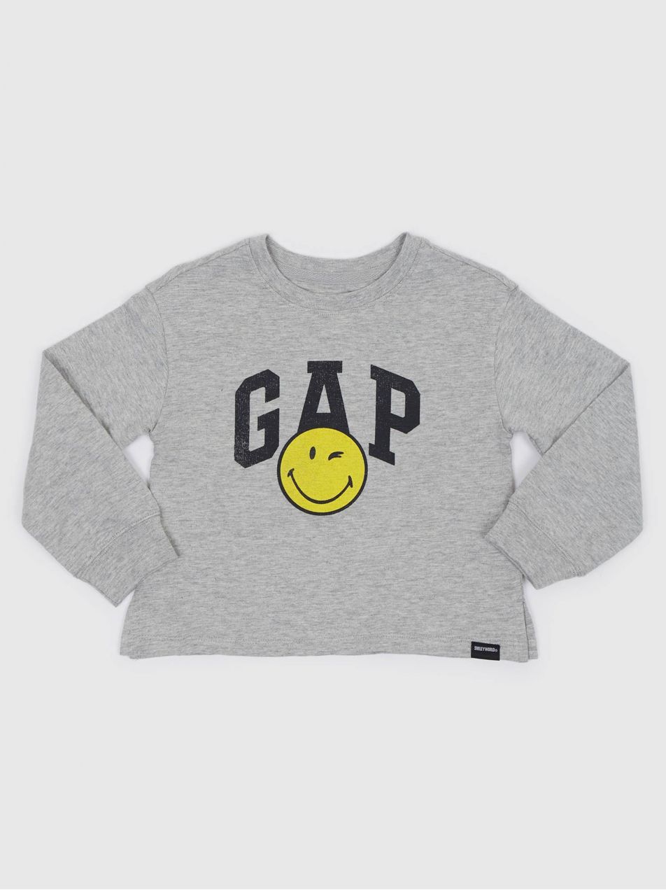 Šedé dievčenské tričko GAP & Smiley®