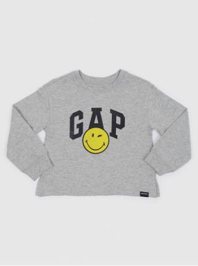 Šedé dievčenské tričko GAP & Smiley®