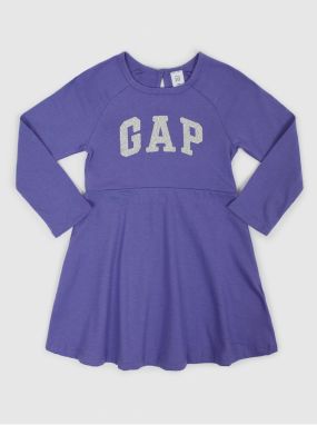 Fialové dievčenské šaty s logom GAP