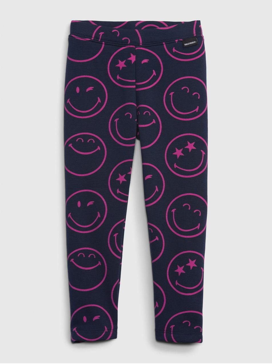 Tmavomodré dievčenské vzorované legíny GAP & Smiley®