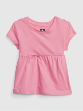 Ružové dievčenské bavlnené tričko GAP