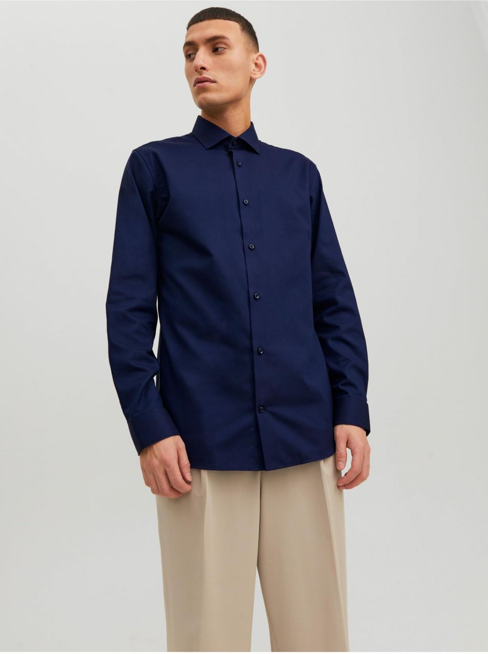 Tmavomodrá pánska košeľa Jack & Jones Parker