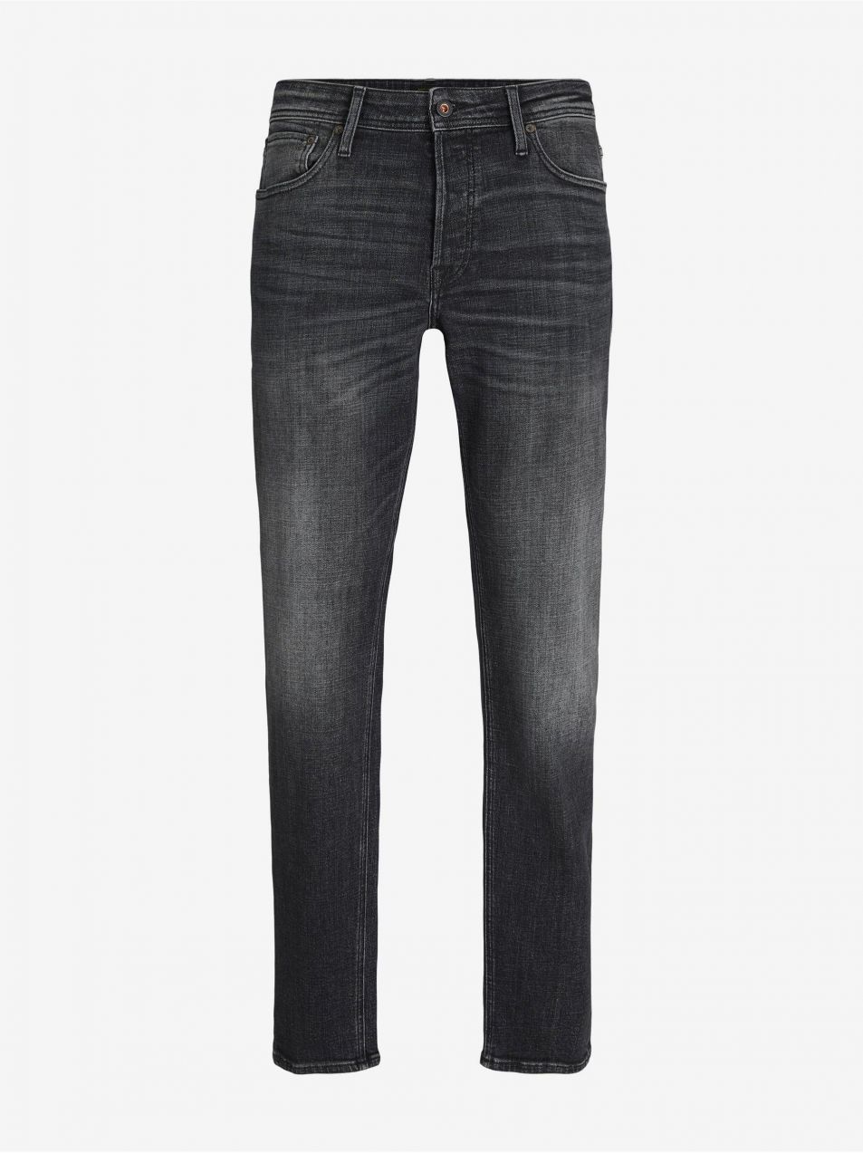 Čierne pánske straight fit džínsy Jack & Jones Mike