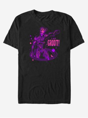 Černé unisex tričko Marvel Star Lord Red