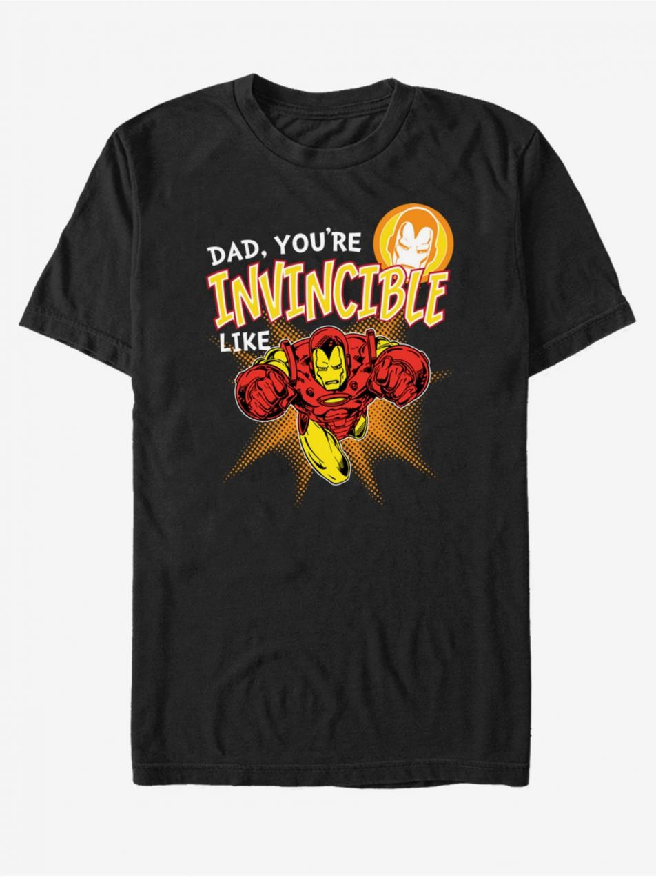 Černé unisex tričko ZOOT.Fan Marvel Invincible like Dad