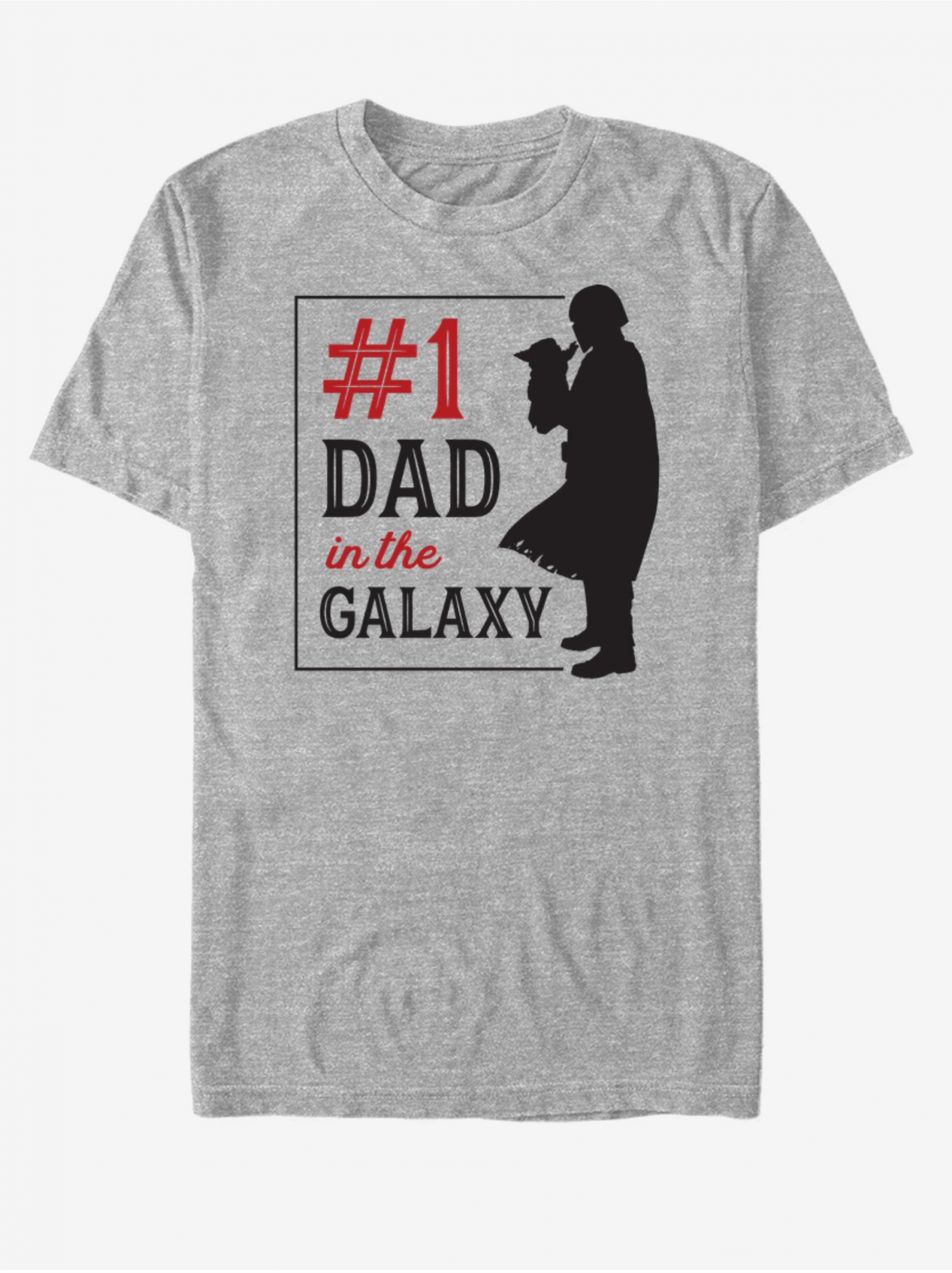 Šedé unisex tričko ZOOT.Fan Star Wars Mando Silhouette