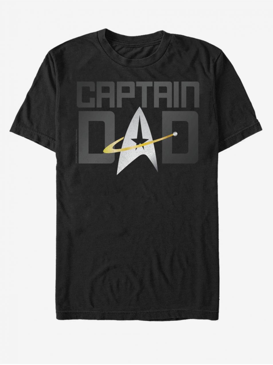 Černé unisex tričko ZOOT.Fan Paramount Captain Dad