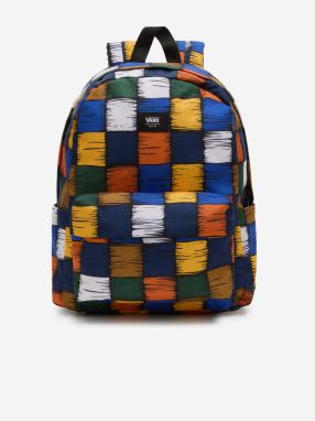 Žlto-modrý kockovaný batoh VANS Old Skool H2O Backpack