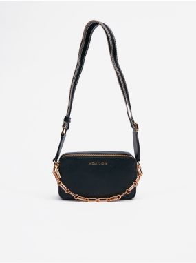 Čierna dámska kožená crossbody kabelka Michael Kors Xbody