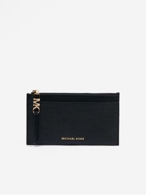 Čierne dámske kožené púzdro na karty Michael Kors Card Case