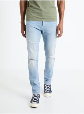 Svetlomodré pánske slim fit džínsy Celio Fostroy