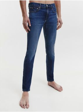 Slim fit pre mužov Calvin Klein Jeans - tmavomodrá