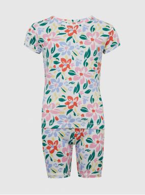 Farebné dievčenské pyžamo krátke floral GAP