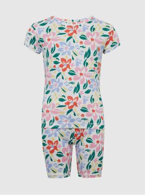 Farebné dievčenské pyžamo krátke floral GAP