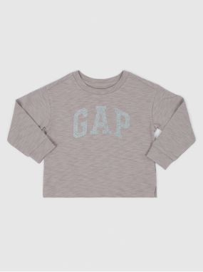Šedé dievčenské tričko logo GAP