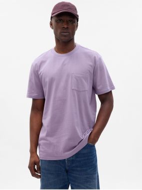 Svetlo fialové pánske tričko s vreckom GAP