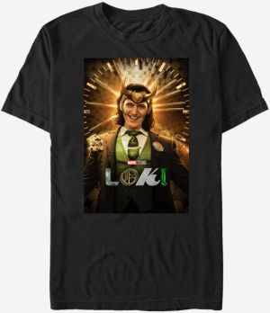 Čierne unisex tričko ZOOT.Fan Marvel Loki Smile Poster