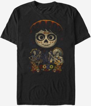 Čierne unisex tričko ZOOT.Fan Coco Poster Pixar