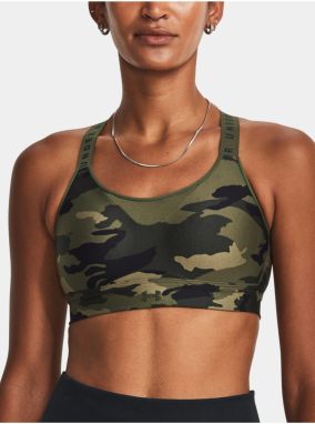 Zelená dámska športová army podprsenka Under Armour UA Infinity High Print Bra