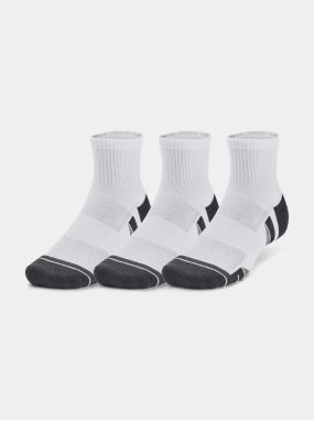 Sada troch párov unisex ponožiek v bielej farbe Under Armour UA Performance Tech 3pk Qtr