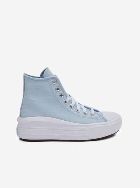 Svetlomodré dievčenské členkové tenisky na platforme Converse Chuck Taylor All Star