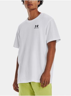 Tričko Under Armour UA LOGO EMB HEAVYWEIGHT SS-WHT