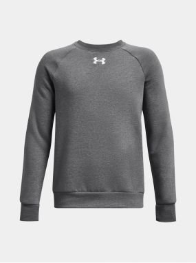 Šedá chlapčenská melírovaná mikina Under Armour Rival Fleece Crew