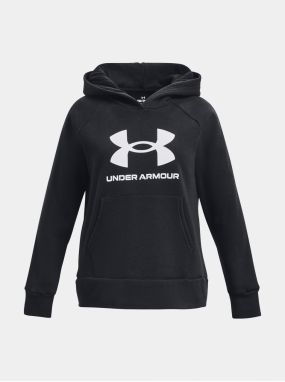 Čierna dievčenská mikina s kapucňou Under Armour Rival