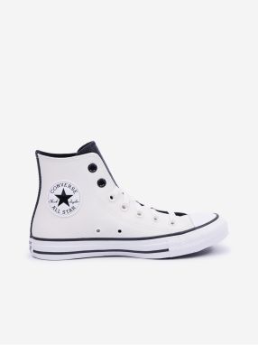 Biele dámske kožené členkové tenisky Converse Chuck Taylor All Star Fall