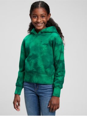 Zelená dievčenská mikina hoodie batika GAP