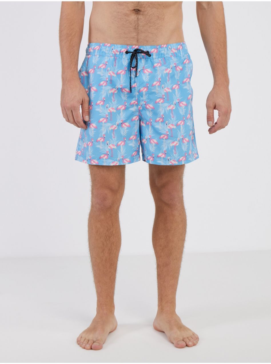 Modré pánske vzorované plavky Jack & Jones Fiji