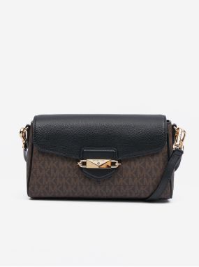 Hnedá dámska vzorovaná crossbody kabelka Michael Kors
