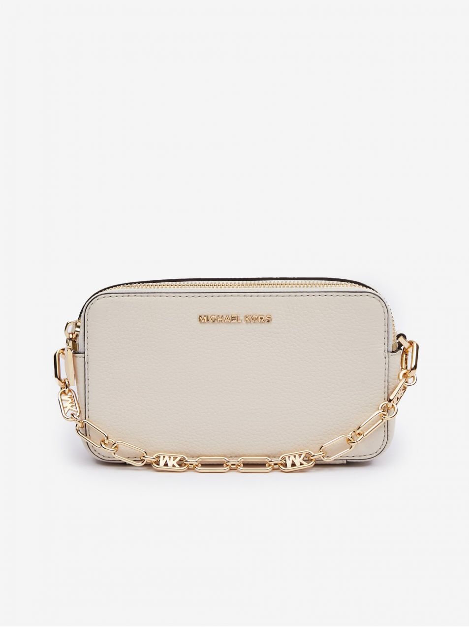 Béžová dámska kožená kabelka Michael Kors Camera Xbody