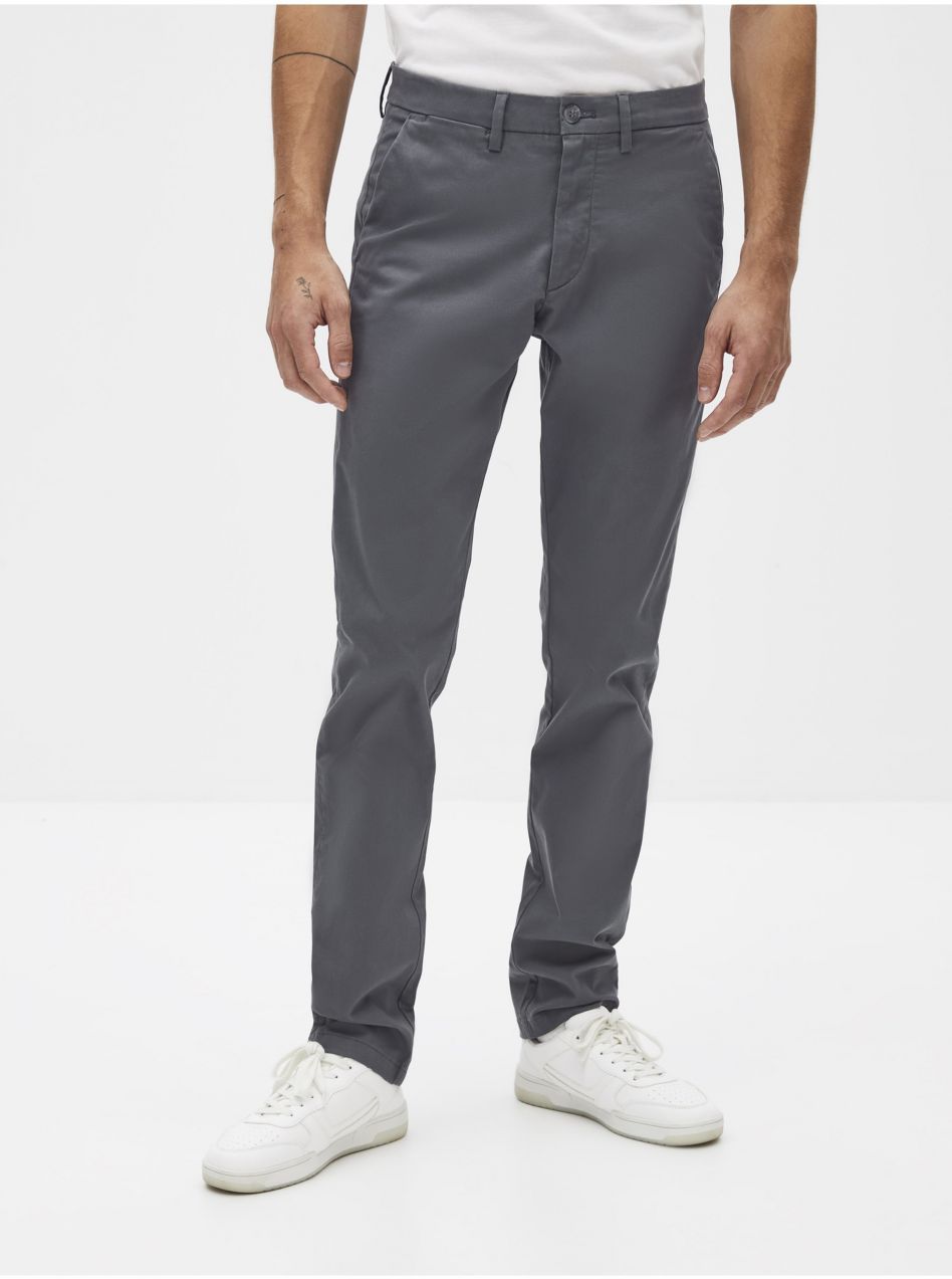 Šedé chino nohavice Celio Pobelt