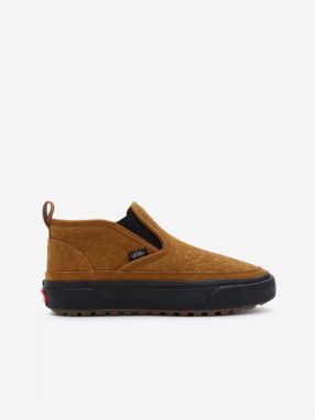 Hnedé dámske členkové slip on tenisky VANS Giraffe Mid Slip MTE-1