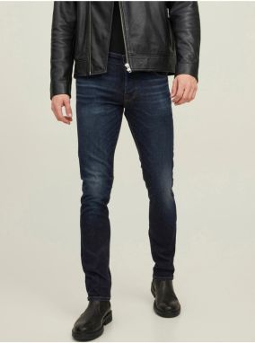 Tmavomodré pánske slim fit džínsy Jack & Jones Glenn