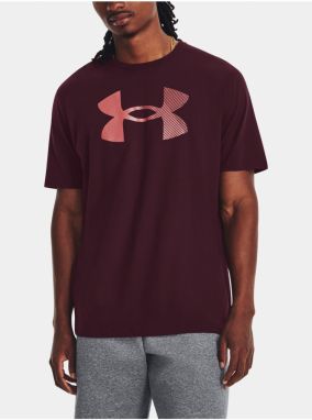 Vínové pánske tričko Under Armour UA BIG LOGO FILL SS