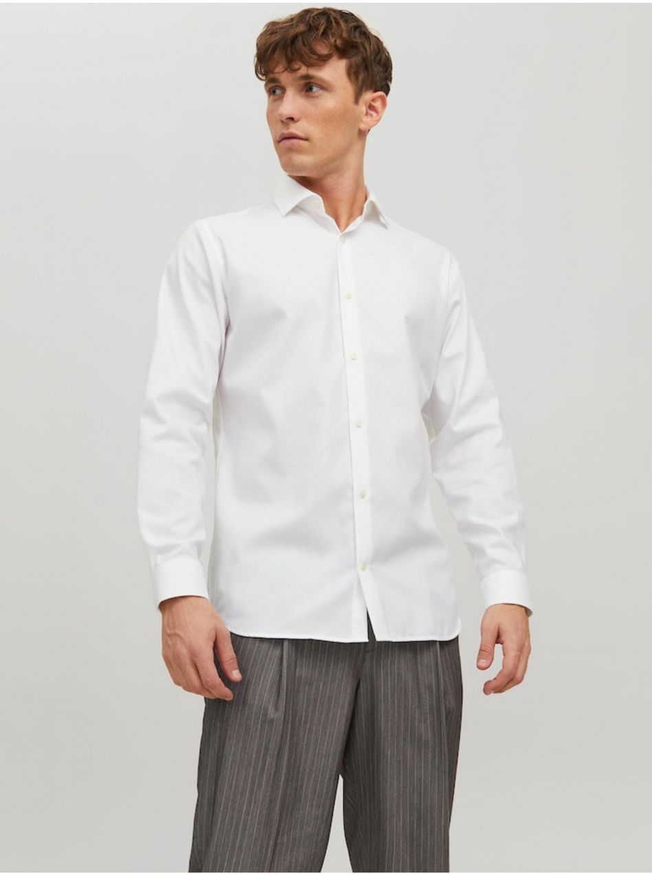 Biela pánska košeľa Jack & Jones Parker