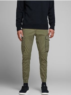 Zelené tapered nohavice Jack & Jones Paul