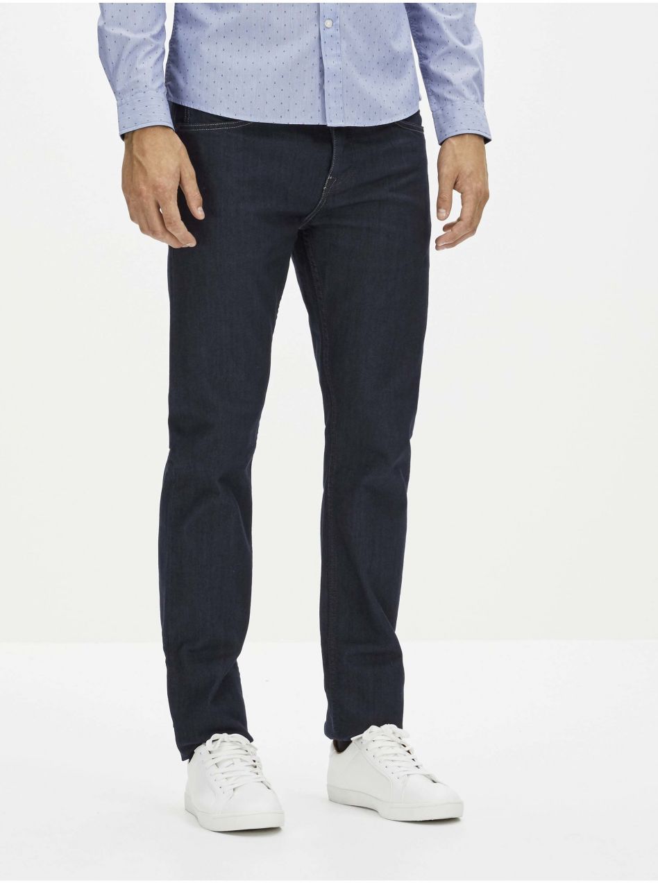 Tmavomodré straight fit rifle Celio Rolisse