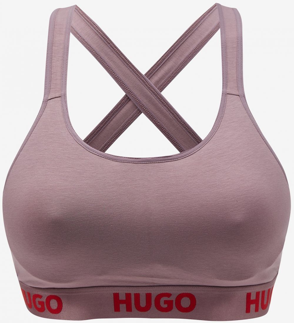 Fialová dámska športová podprsenka HUGO