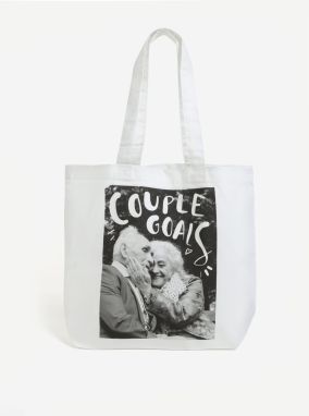 Biela taška s potlačou ZOOT Original Couple goals