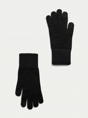 Čierne dámske rukavice Marks & Spencer