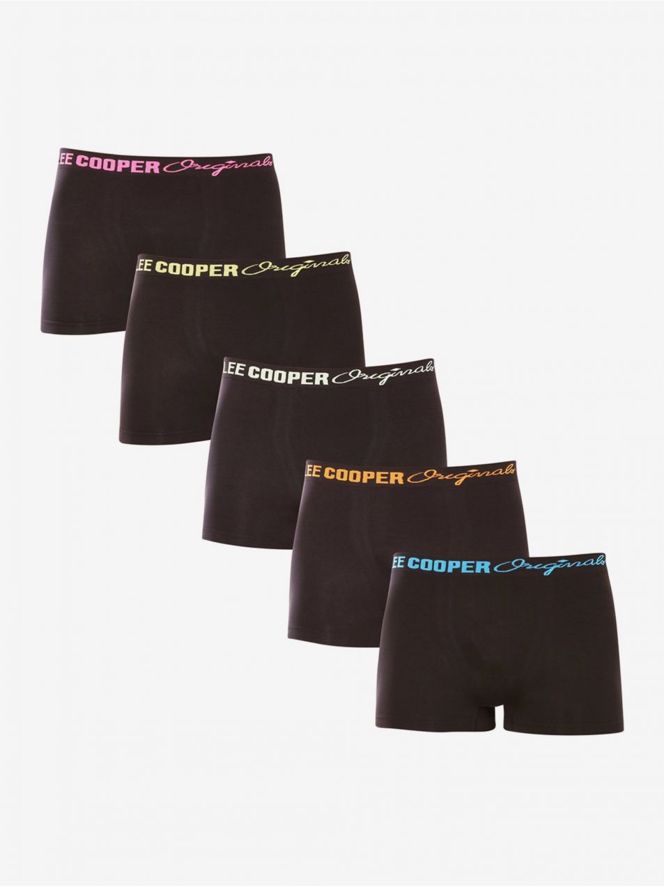 Súprava piatich párov pánskych boxeriek v čiernej farbe Lee Cooper