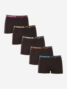 Súprava piatich párov pánskych boxeriek v čiernej farbe Lee Cooper