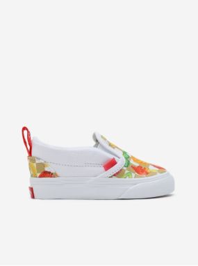 Biele detské vzorované slip on tenisky VANS Haribo