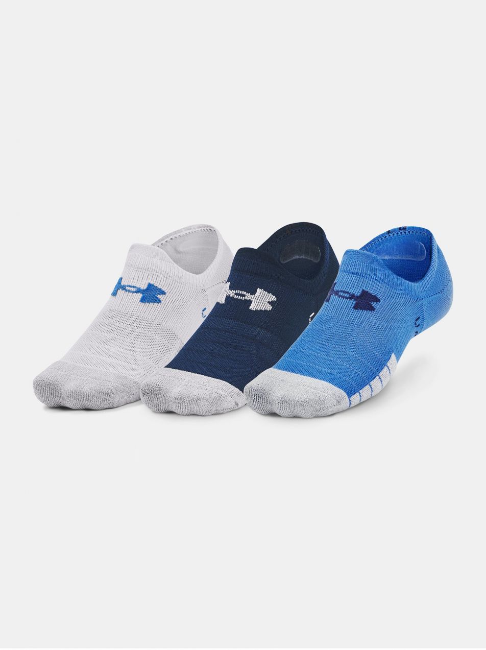Sada troch párov športových ponožiek v bielej, tmavomodrej a modrej farbe Under Armour Heatgear