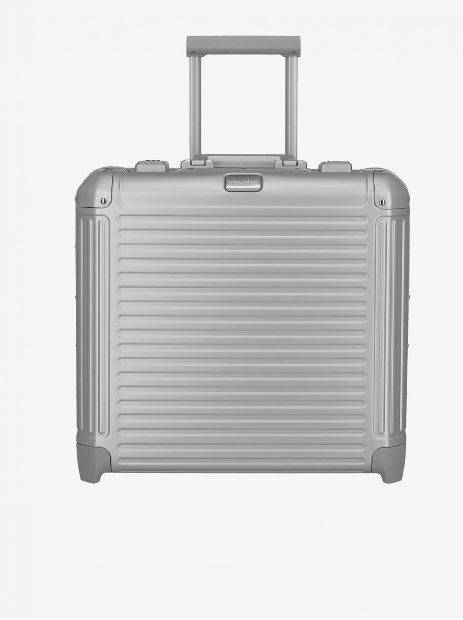 Cestovný kufor v striebornej farbe Travelite Next Business wheeler Silver
