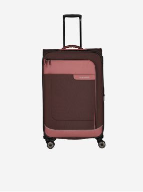 Ružovo-hnedý cestovný kufor Travelite Viia 4w L