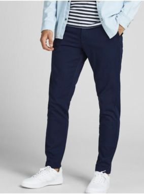 Tmavomodré chino nohavice Jack & Jones Marco